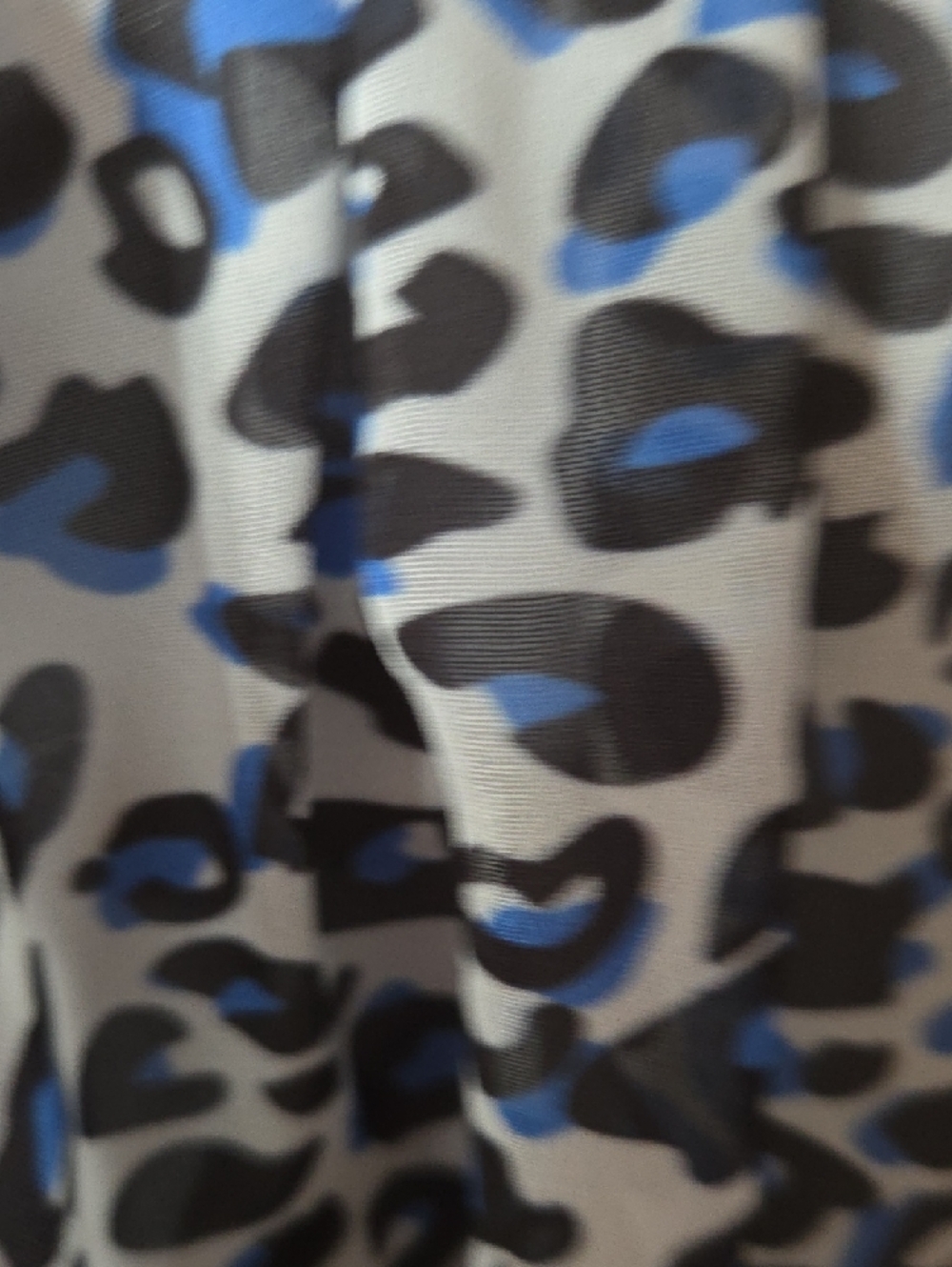 Sobe Sleeveless Blue Leopard Print Ruffle-Hem Dress - Picture 3 of 4